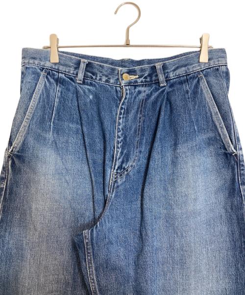 Graphpaper（グラフペーパー）Graphpaper (グラフペーパー) Selvage Denim Two Tuck Pants インディゴ サイズ:2の古着・服飾アイテム