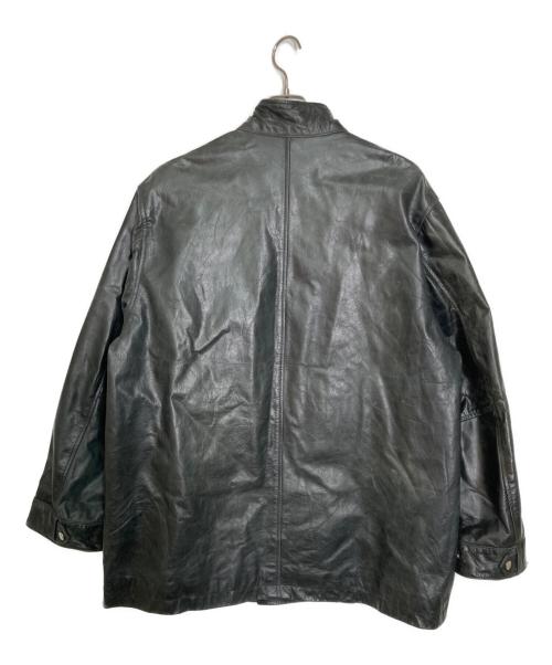 MAISON SPECIAL（メゾンスペシャル）MAISON SPECIAL (メゾンスペシャル) バッファロークラックレザーオーバーショートモッズコート ブラック サイズ:2の古着・服飾アイテム