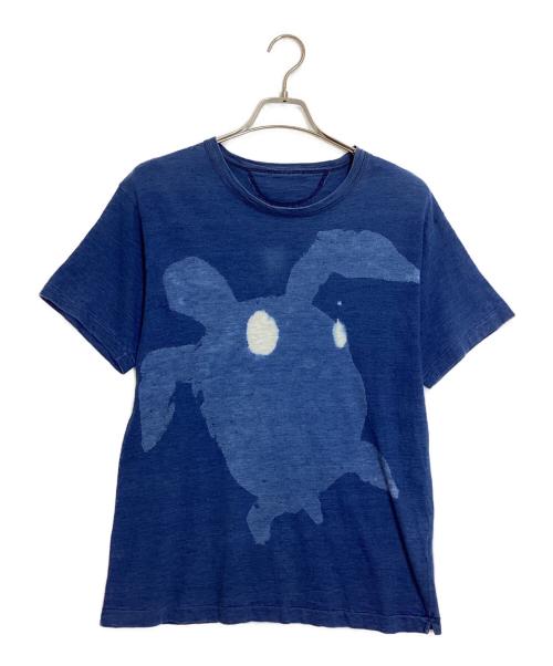45rpm（45アールピーエム）45rpm (45アールピーエム) レイポコプリント亀柄 45星Tシャツ インディゴ サイズ:3の古着・服飾アイテム
