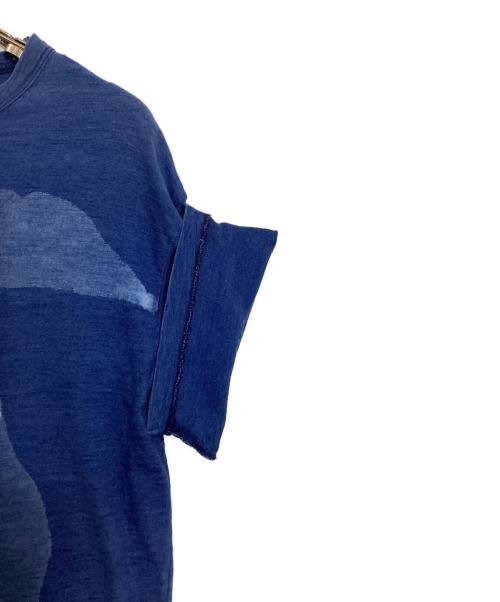 45rpm（45アールピーエム）45rpm (45アールピーエム) レイポコプリント亀柄 45星Tシャツ インディゴ サイズ:3の古着・服飾アイテム