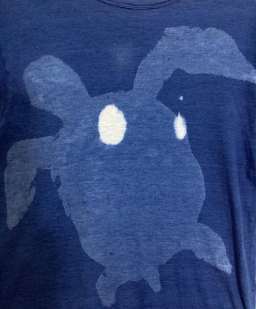 45rpm（45アールピーエム）45rpm (45アールピーエム) レイポコプリント亀柄 45星Tシャツ インディゴ サイズ:3の古着・服飾アイテム