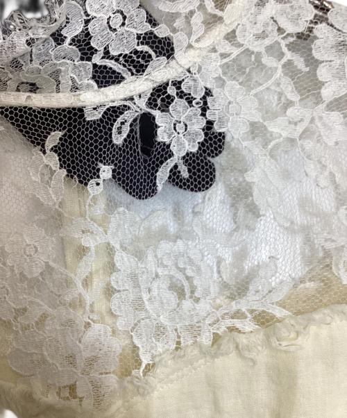 UNDERCOVER（アンダーカバー）UNDERCOVER (アンダーカバー) ガーゼ生地 レース切替ブラウス ベージュ×ホワイト サイズ:1の古着・服飾アイテム