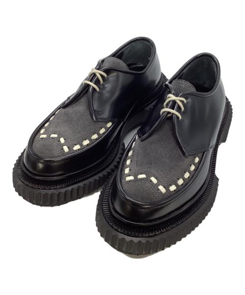 ADIEV（アデュー）ADIEV (アデュー) UNDERCOVER (アンダーカバー) カウハイド×スウェードコンビネーションシューズ ブラック サイズ:36の古着・服飾アイテム