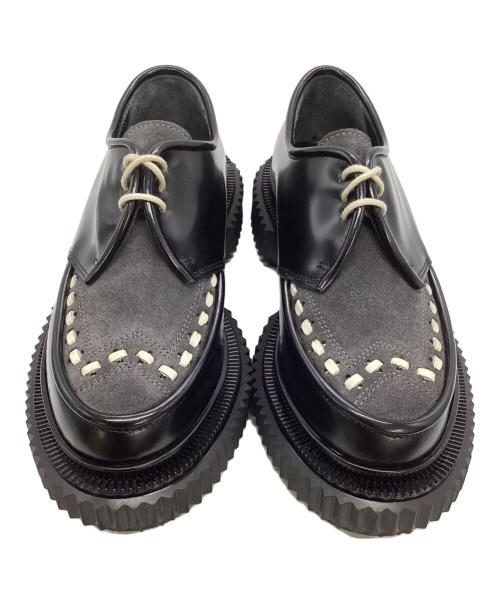 ADIEV（アデュー）ADIEV (アデュー) UNDERCOVER (アンダーカバー) カウハイド×スウェードコンビネーションシューズ ブラック サイズ:36の古着・服飾アイテム