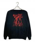 Hysteric Glamourヒステリックグラマー）の古着「FIRE WOMAN ボートネックスウェット」｜ブラック