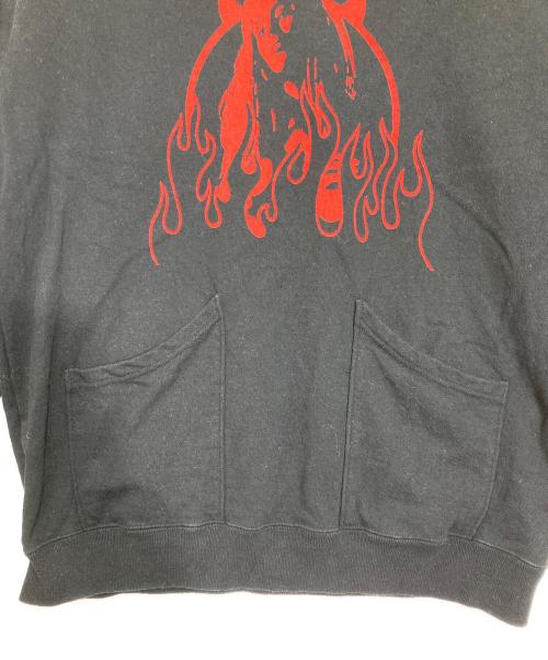 Hysteric Glamour（ヒステリックグラマー）Hysteric Glamour (ヒステリックグラマー) FIRE WOMAN ボートネックスウェット ブラック サイズ:Ｌの古着・服飾アイテム