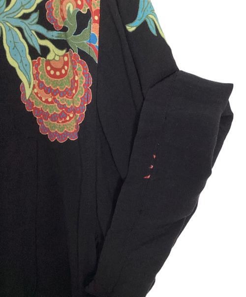 stussy（ステューシー）stussy (ステューシー) 花柄レーヨンオープンカラーシャツ ブラック サイズ:Mの古着・服飾アイテム