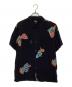 stussy（ステューシー）の古着「花柄レーヨンオープンカラーシャツ」｜ブラック