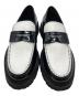 中古・古着 COLE HAAN (コールハーン) FRAGMENT DESIGN (フラグメントデザイン) AC PENNY コラボコインローファー ホワイト×ブラック サイズ:26cm：25000円