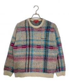 SUPREME（シュプリーム）の古着「Brushed Plaid Sweater」｜ベージュ×ピンク