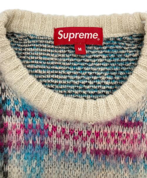 SUPREME（シュプリーム）Supreme (シュプリーム) Brushed Plaid Sweater ベージュ×ピンク サイズ:Mの古着・服飾アイテム