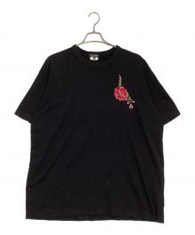 COMME des GARCONS HOMME PLUS（コムデギャルソンオムプリュス）の古着「フラワー刺繍Tシャツ」｜ブラック