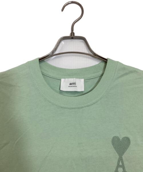 ami（アミ）ami (アミ) ハートロゴ刺繍Tシャツ グリーン サイズ:Ｍの古着・服飾アイテム