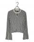 mame kurogouchi（マメクロゴウチ）の古着「Floral Strippe Jacquard Knitted Pullover」｜ホワイト