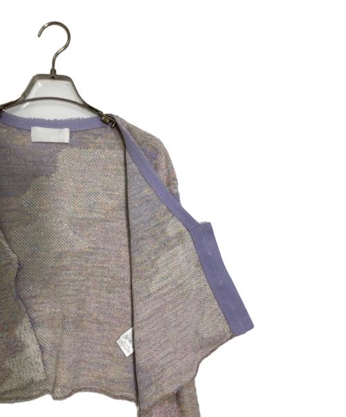 Mame Kurogouchi（マメクロゴウチ）Mame Kurogouchi (マメクロゴウチ) Pastel Fog Knitted Cardigan/パステル フォグ ニットカーディガン パープル サイズ:1の古着・服飾アイテム