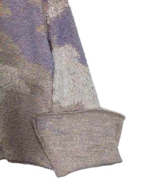 Mame Kurogouchi（マメクロゴウチ）Mame Kurogouchi (マメクロゴウチ) Pastel Fog Knitted Cardigan/パステル フォグ ニットカーディガン パープル サイズ:1の古着・服飾アイテム