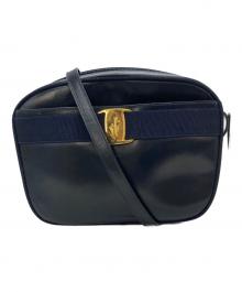 Salvatore Ferragamo（サルヴァトーレ フェラガモ）の古着「ヴァラショルダーバッグ」｜ネイビー