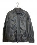BALMAINバルマン）の古着「ラムレザースイングトップ」｜ブラック