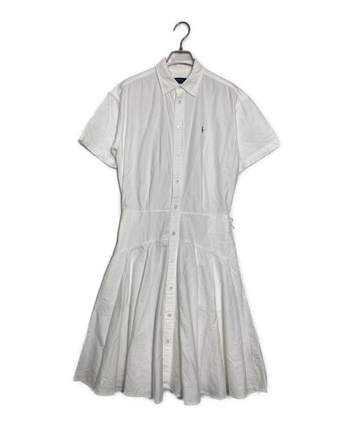 POLO RALPH LAUREN（ポロ・ラルフローレン）POLO RALPH LAUREN (ポロ・ラルフローレン) S/S シャツワンピース ホワイト サイズ:2の古着・服飾アイテム