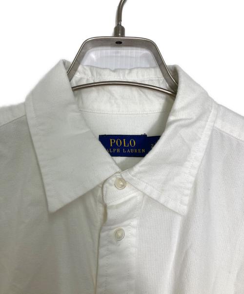 POLO RALPH LAUREN（ポロ・ラルフローレン）POLO RALPH LAUREN (ポロ・ラルフローレン) S/S シャツワンピース ホワイト サイズ:2の古着・服飾アイテム