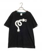 CUNEキューン）の古着「プリントTシャツ」｜ブラック