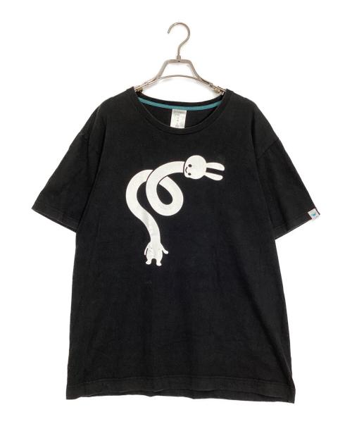 CUNE（キューン）CUNE (キューン) プリントTシャツ ブラック サイズ:XLの古着・服飾アイテム