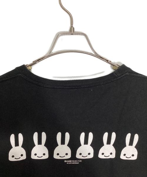 CUNE（キューン）CUNE (キューン) プリントTシャツ ブラック サイズ:XLの古着・服飾アイテム
