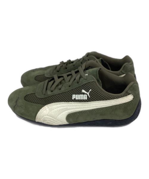 PUMA（プーマ）PUMA (プーマ) SPEEDCAT MESH ローカットスニーカー カーキ サイズ:US5の古着・服飾アイテム