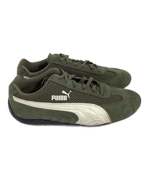 PUMA（プーマ）PUMA (プーマ) SPEEDCAT MESH ローカットスニーカー カーキ サイズ:US5の古着・服飾アイテム