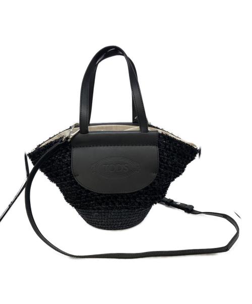 TOD'S（トッズ）TOD'S (トッズ) 2WAYカゴバッグ ブラックの古着・服飾アイテム