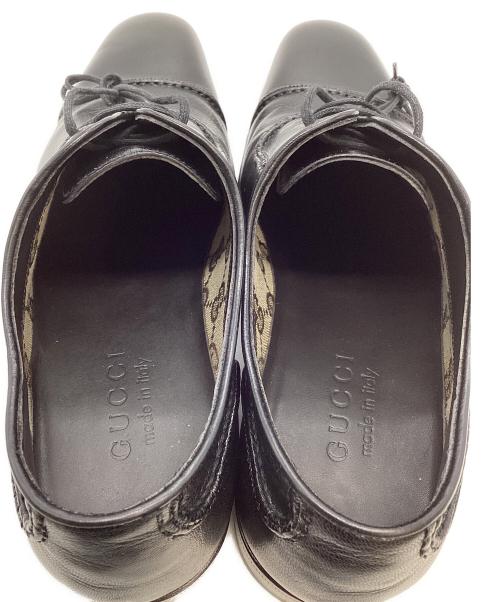 GUCCI（グッチ）GUCCI (グッチ) ストレートチップシューズ ブラック サイズ:40Eの古着・服飾アイテム