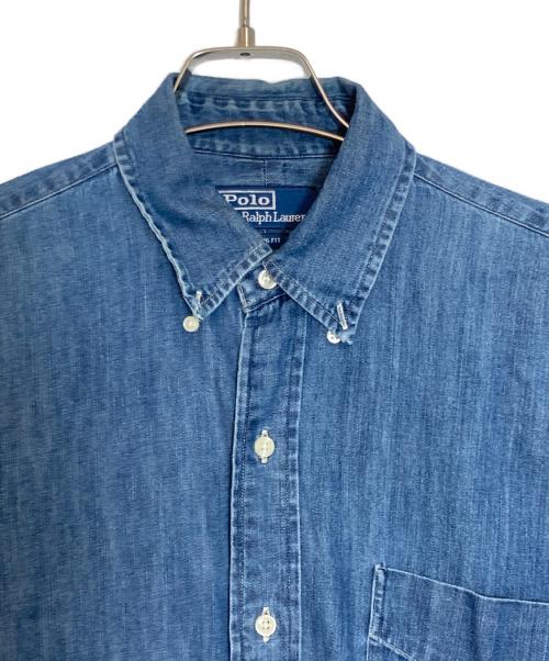 POLO RALPH LAUREN（ポロ・ラルフローレン）POLO RALPH LAUREN (ポロ・ラルフローレン) BIG FIT SHIRT インディゴ サイズ:Sの古着・服飾アイテム