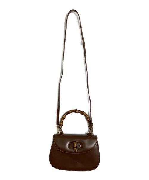 GUCCI（グッチ）GUCCI (グッチ) バンブーハンドバッグ ブラウンの古着・服飾アイテム