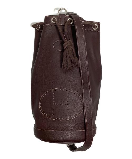 HERMES（エルメス）HERMES (エルメス) ランチ ダッフル ワンショルダーバッグ ダークブラウンの古着・服飾アイテム