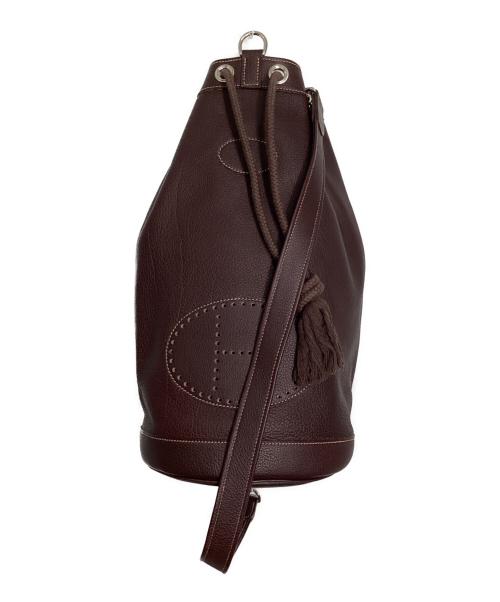 HERMES（エルメス）HERMES (エルメス) ランチ ダッフル ワンショルダーバッグ ダークブラウンの古着・服飾アイテム