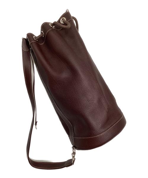 HERMES（エルメス）HERMES (エルメス) ランチ ダッフル ワンショルダーバッグ ダークブラウンの古着・服飾アイテム