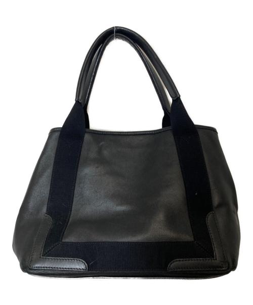 BALENCIAGA（バレンシアガ）BALENCIAGA (バレンシアガ) ネイビーカバスS レザーハンドバッグ ブラックの古着・服飾アイテム
