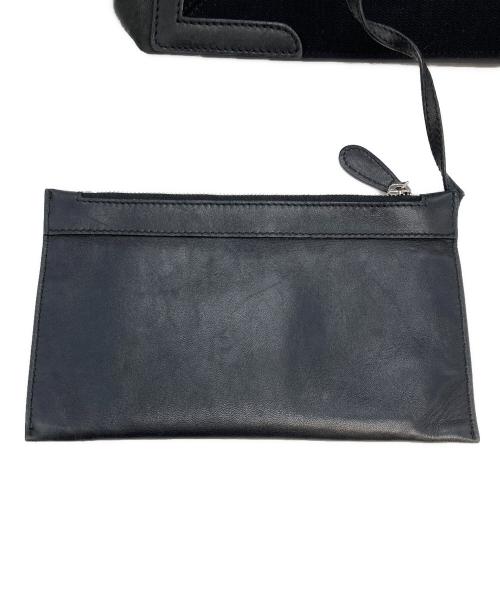 BALENCIAGA（バレンシアガ）BALENCIAGA (バレンシアガ) ネイビーカバスS レザーハンドバッグ ブラックの古着・服飾アイテム