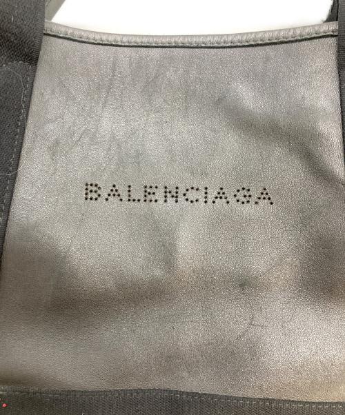 BALENCIAGA（バレンシアガ）BALENCIAGA (バレンシアガ) ネイビーカバスS レザーハンドバッグ ブラックの古着・服飾アイテム