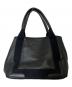 BALENCIAGA (バレンシアガ) ネイビーカバスS レザーハンドバッグ ブラック：30000円
