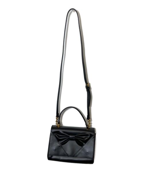 RED VALENTINO（レッドヴァレンティノ）RED VALENTINO (レッドヴァレンティノ) リボン ショルダーバッグ ブラックの古着・服飾アイテム