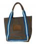 ANYA HINDMARCH（アニヤ・ハインドマーチ）の古着「Pont Tote Small Patch Logo in Medium Grey Canbas」｜グレー×ブルー