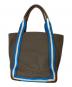 ANYA HINDMARCH (アニヤ・ハインドマーチ) Pont Tote Small Patch Logo in Medium Grey Canbas グレー×ブルー：13000円