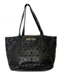 JIMMY CHOO（ジミーチュウ）の古着「サラ ハンドバッグ」｜ブラック
