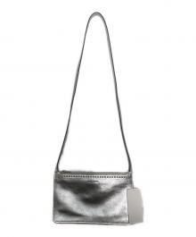 J&M DAVIDSON（ジェイ＆エム デヴィッドソン）の古着「SIMPLE CROSSBODY ショルダーバッグ/シンプル クロスボディー ショルダーバッグ」｜シルバー