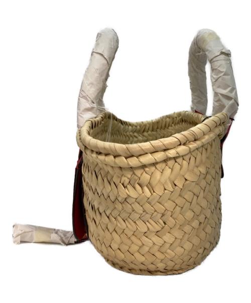 Chloe（クロエ）Chloe (クロエ) MARCIE MINI BASKET ベージュ×レッドの古着・服飾アイテム