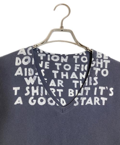 Maison Margiela（メゾンマルジェラ）Maison Margiela (メゾンマルジェラ) AIDS TEE / エイズティー ネイビー サイズ:Sの古着・服飾アイテム