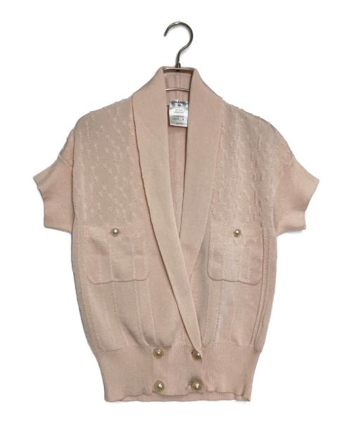 CHANEL（シャネル）CHANEL (シャネル) ダブルボタンレーヨン カーディガン ピンク サイズ:36の古着・服飾アイテム