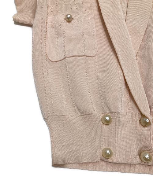 CHANEL（シャネル）CHANEL (シャネル) ダブルボタンレーヨン カーディガン ピンク サイズ:36の古着・服飾アイテム