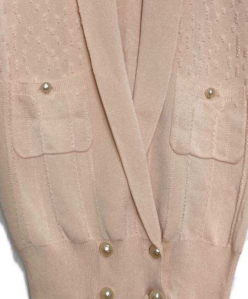 CHANEL（シャネル）CHANEL (シャネル) ダブルボタンレーヨン カーディガン ピンク サイズ:36の古着・服飾アイテム